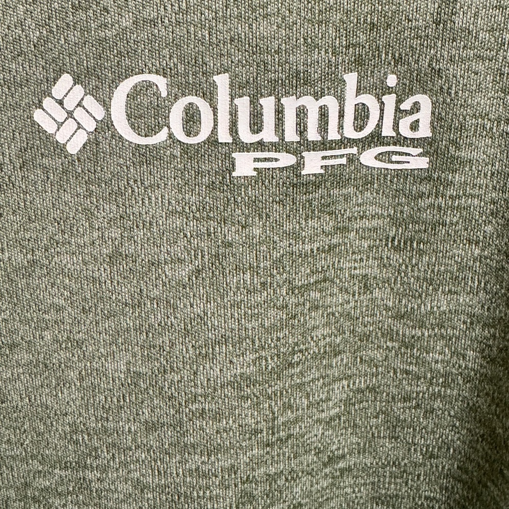 Columbia PFG Men's Olive Green Short Sleeve Tee -Size L - Picture 2 of 5